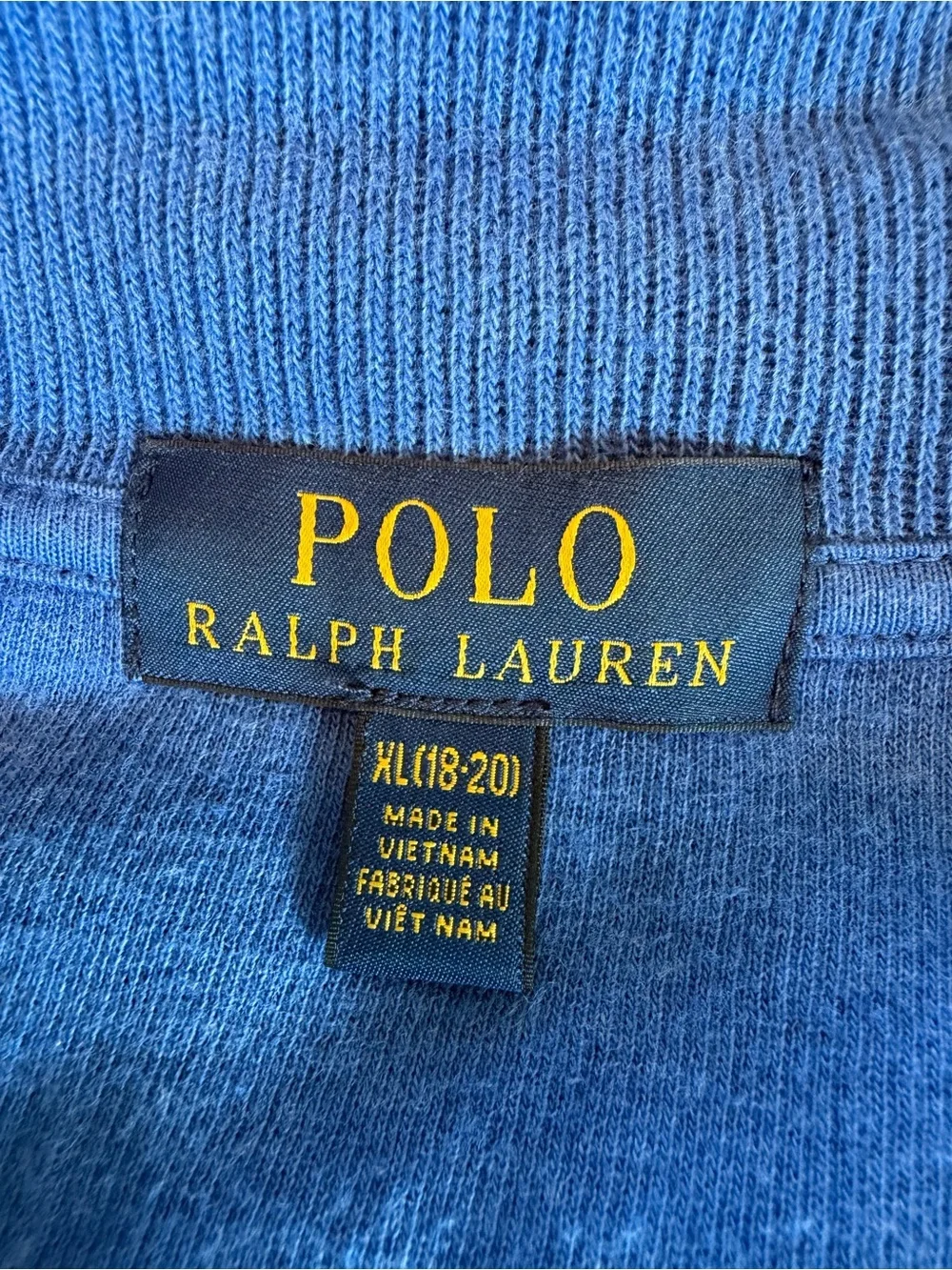 Polo Ralph Lauren Quarter Zip Pullover Youth XL 18/20 Fits Men’s Small